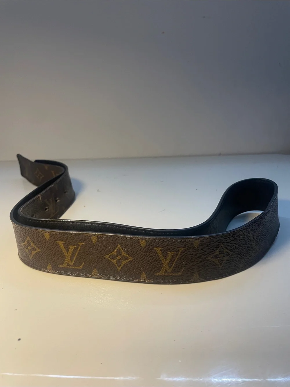 Louis Vuitton Monogram Wall Strap in Black and Brown leather men’s